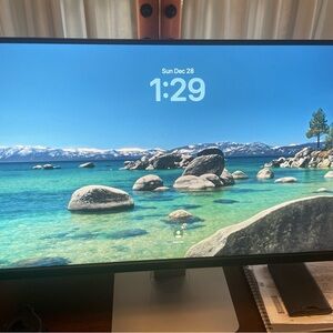 Dell Monitor with Black and Silver Frame